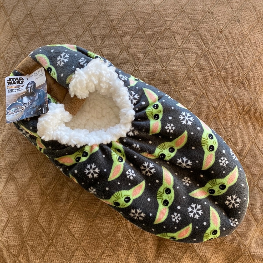 Star Wars Mandalorian Fuzzy Babba Slipper Socks by Disney Plus